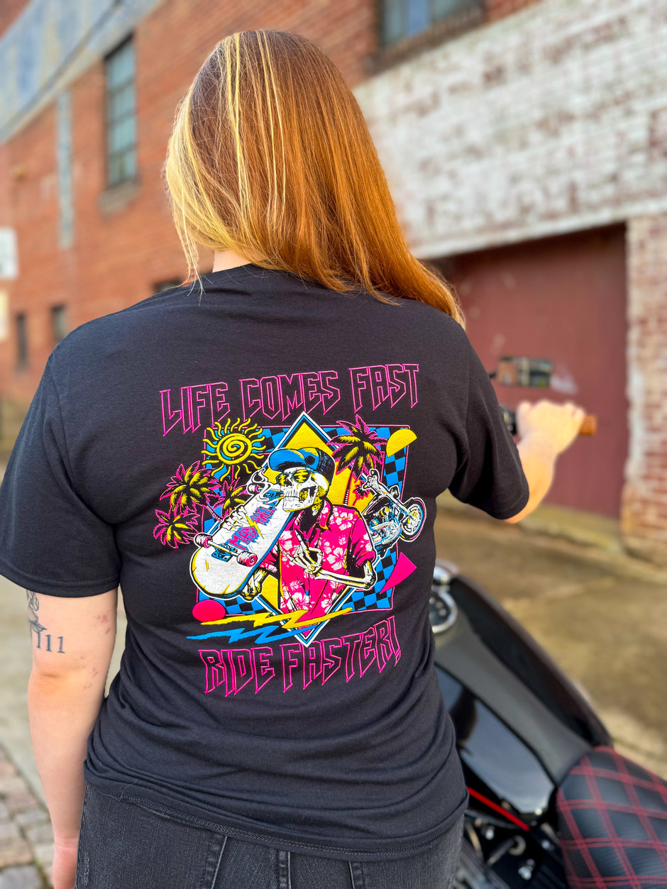 Mad Axel Co. "Life Comes Fast Ride Faster" T-Shirt