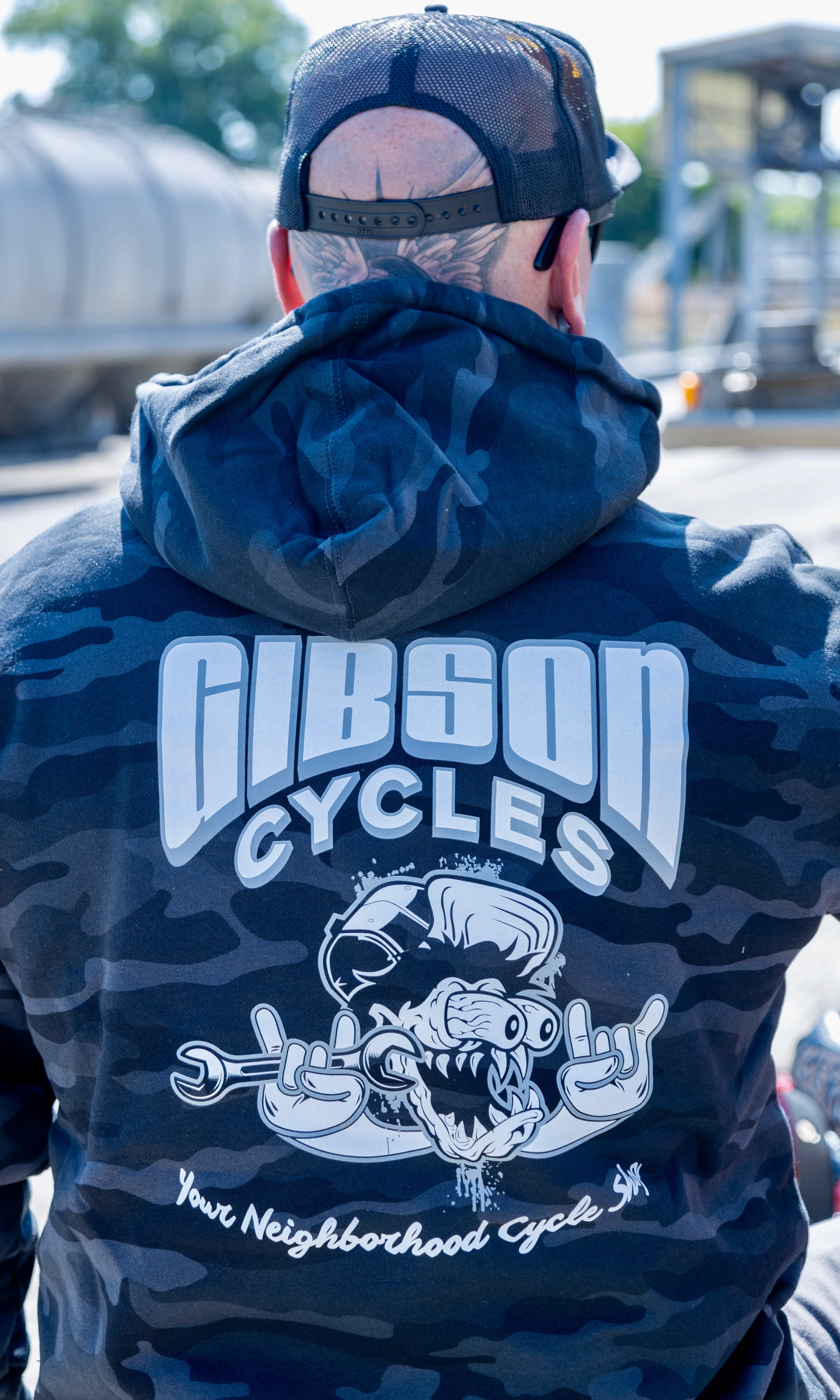 Gibson Cycles Camo Hoodie