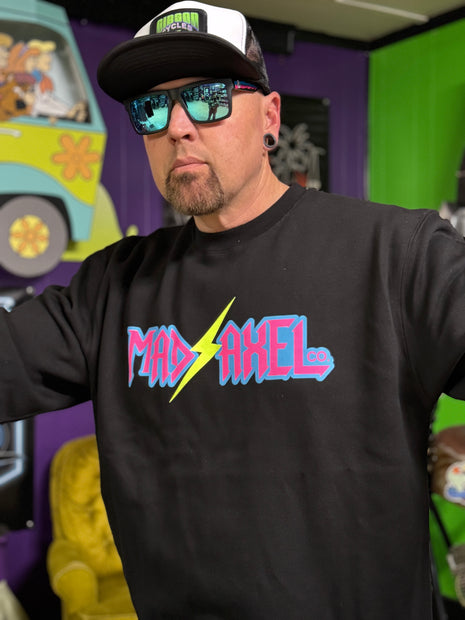 Mad Axel Co. "Yellow Lightning Bolt" Crewneck Sweatshirt