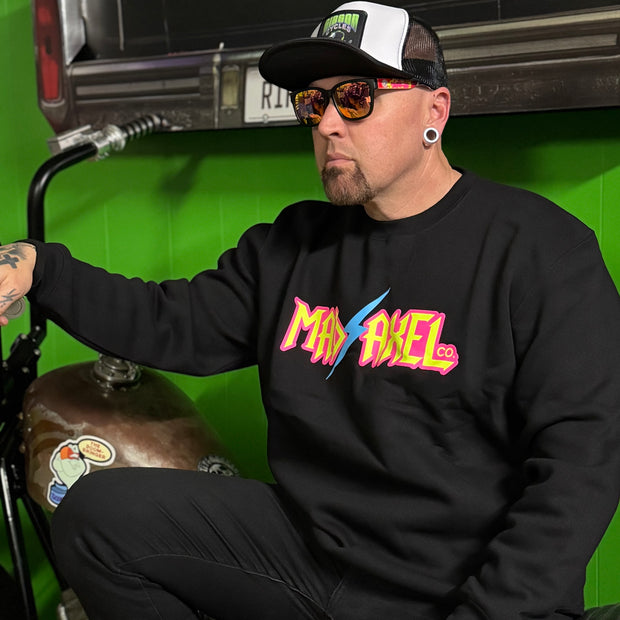 Mad Axel Co. "Blue Lightning Bolt" Crewneck Sweatshirt