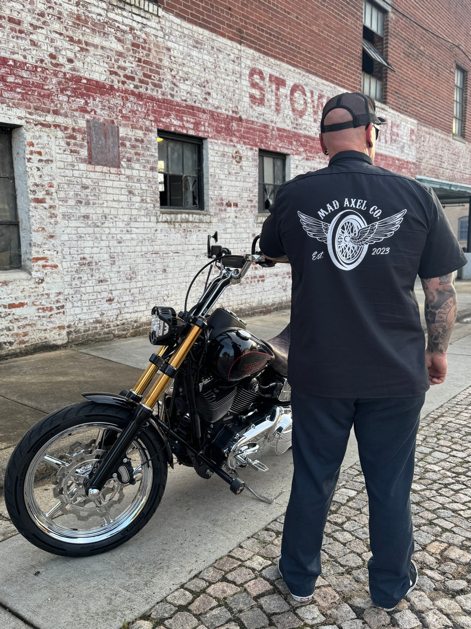 Mad Axel Co. "Flying Wheel" Black Dickies