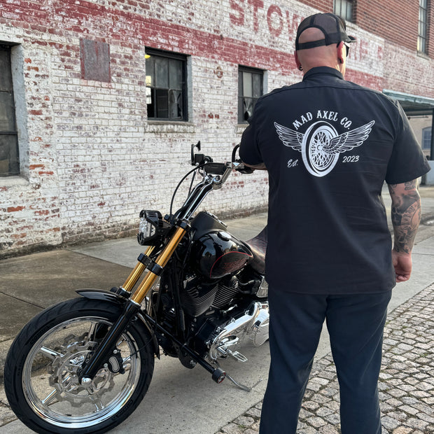 Mad Axel Co. "Flying Wheel" Black Dickies