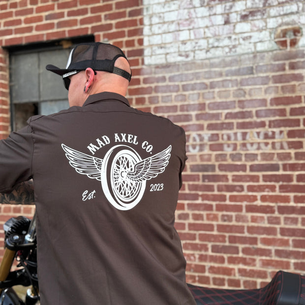 Mad Axel Co. "Flying Wheel" Brown Dickies