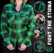 Hales Fight The Stigma Womens Flannel