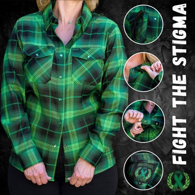 Hales Fight The Stigma Womens Flannel