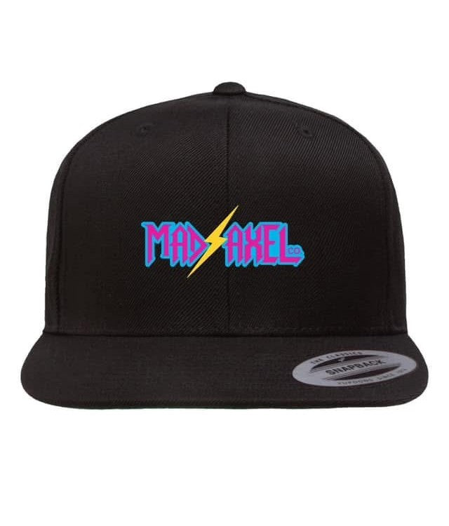 Mad Axel Co. "Yellow Lightning Bolt" Black SnapBack Hat