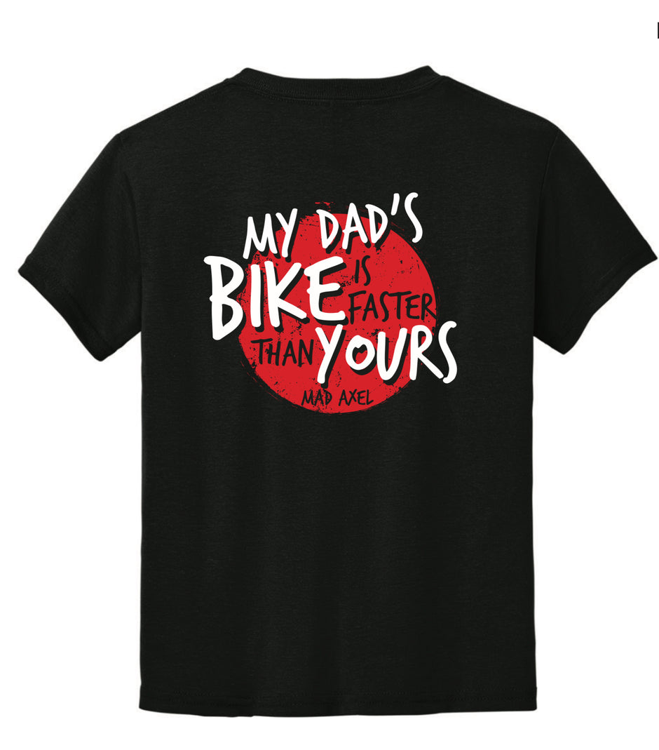 Mad Axel Co. "Dad's Faster Than Your's" Black/Red Children's T-Shirt
