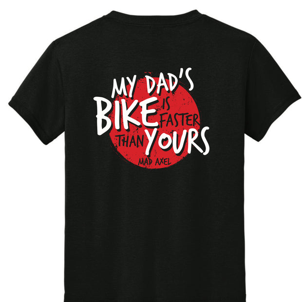 Mad Axel Co. "Dad's Faster Than Your's" Black/Red Children's T-Shirt