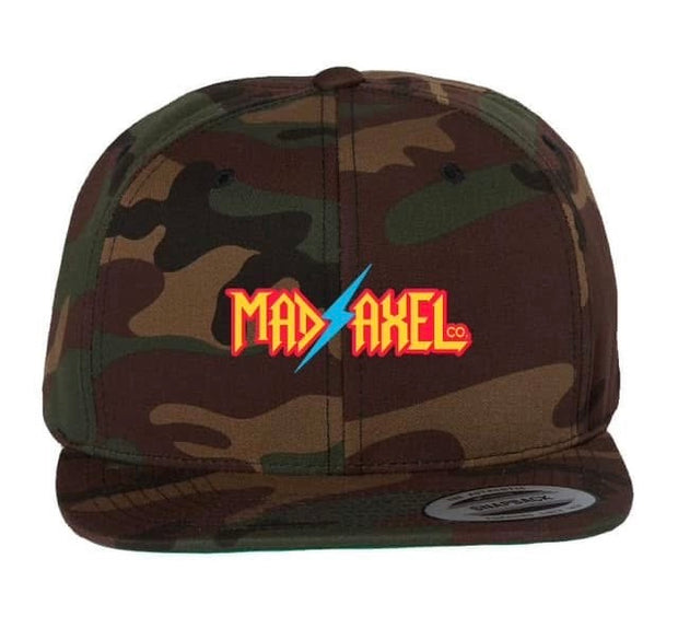 Mad Axel Co. "Blue Lightning Bolt" Camo Snapback Hat
