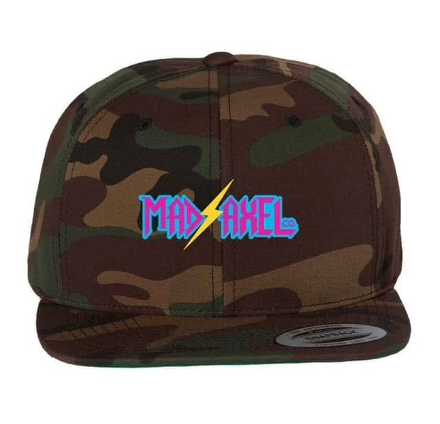 Mad Axel Co. "Yellow Lightning Bolt" Camo Snapback Hat