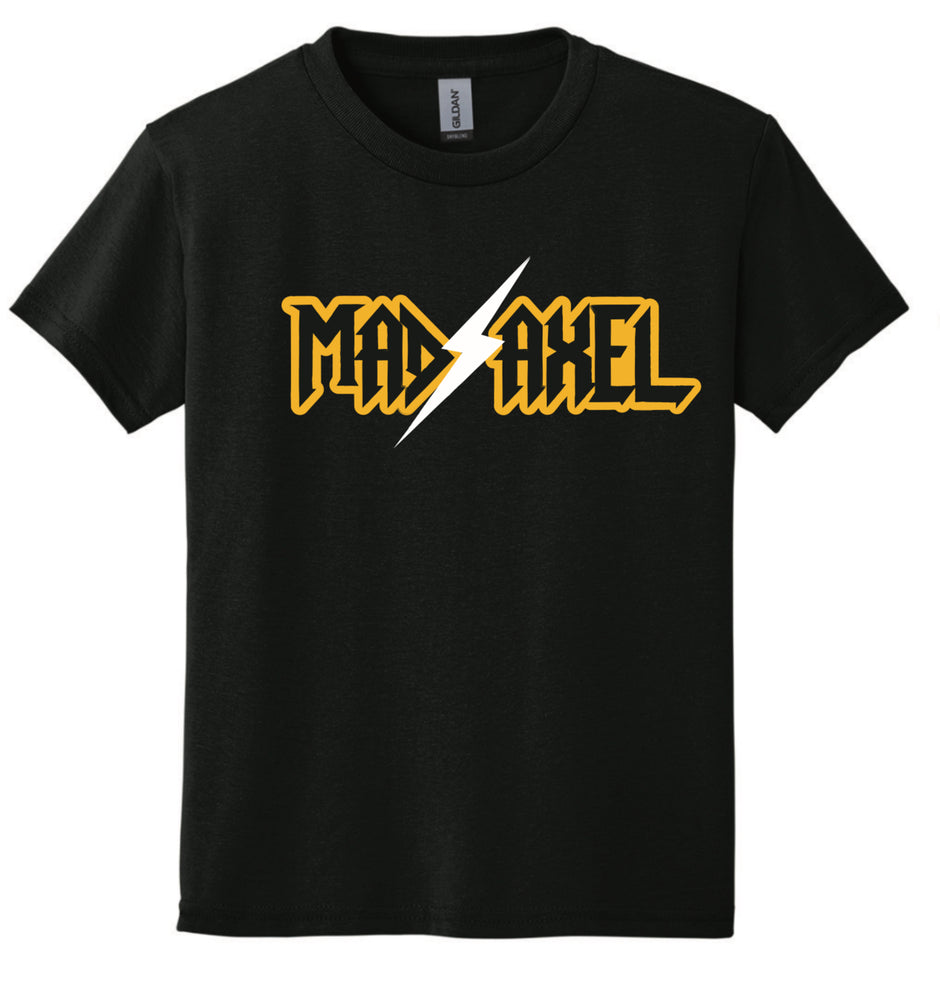 Mad Axel Co. "Mom's Faster Than Dad's" Black/Yellow Children's T-Shirt